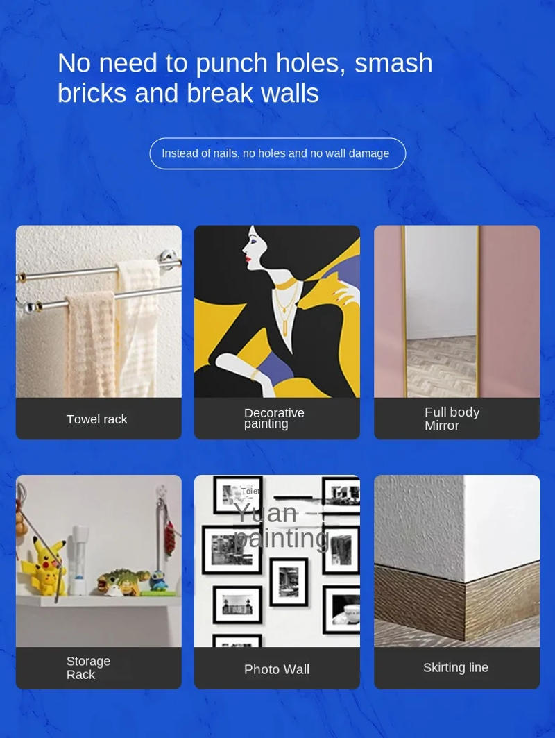 Description Picture 5 of itemNon Nail Glue Universal Glue High Viscosity Wall Tiles Bathroom Shelves Household Non Punching Glue