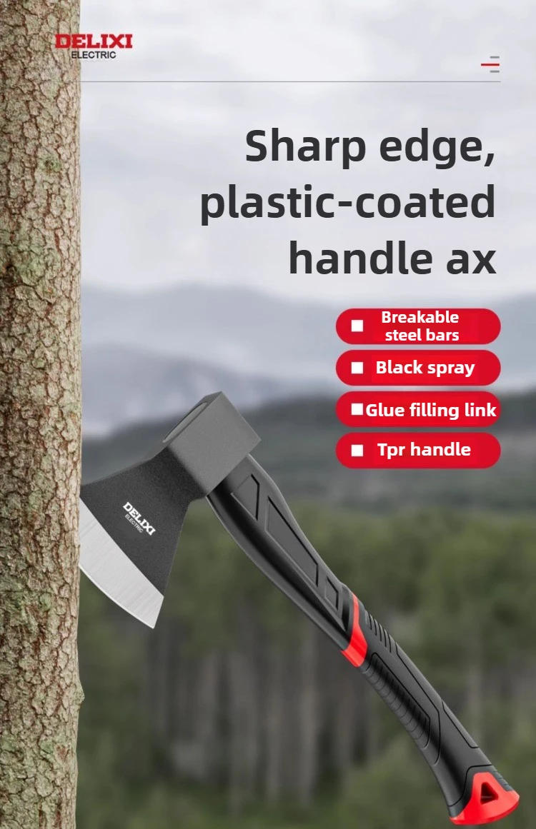Description Picture 4 of itemDELIXI Outdoor Axe Camping Supplies Hand Hatchet for Cutting Wood Multifunctional Lumberjack Tactical Ax Survival Accessories