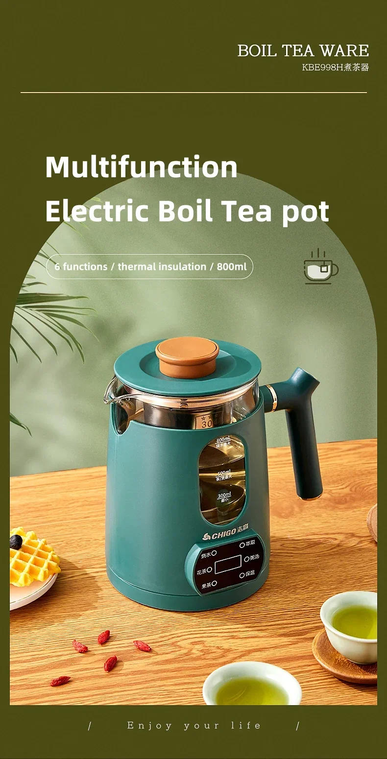 Description Picture 2 of item220V Electric Kettle Automatic Steam Spray Teapot with Filter Multifunction Glass Health Pot Thermo Pot Home Boil Water Kettle