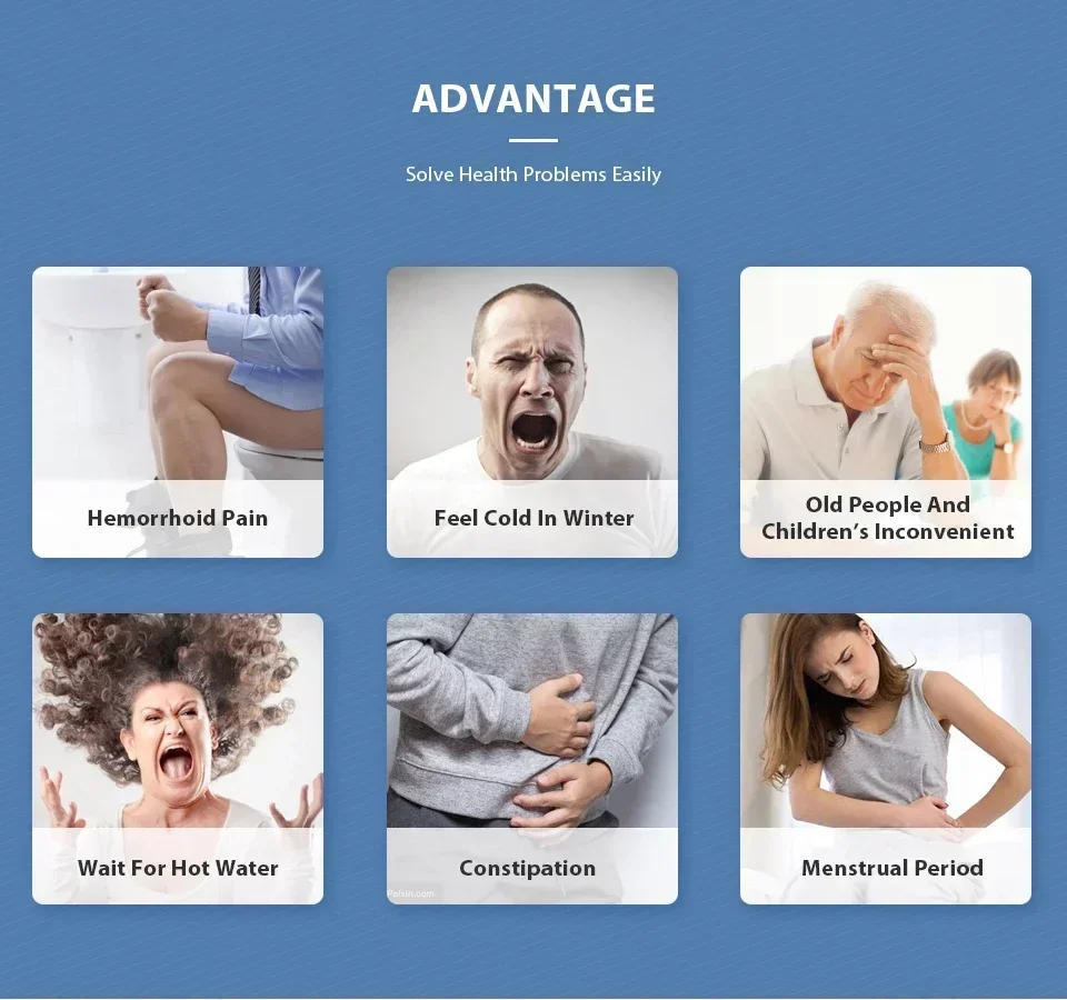 Description Picture 4 of itemEcofresh square smart toilet seat cover electronic bidet  bowls  heating clean dry intelligent  lid for bathroom