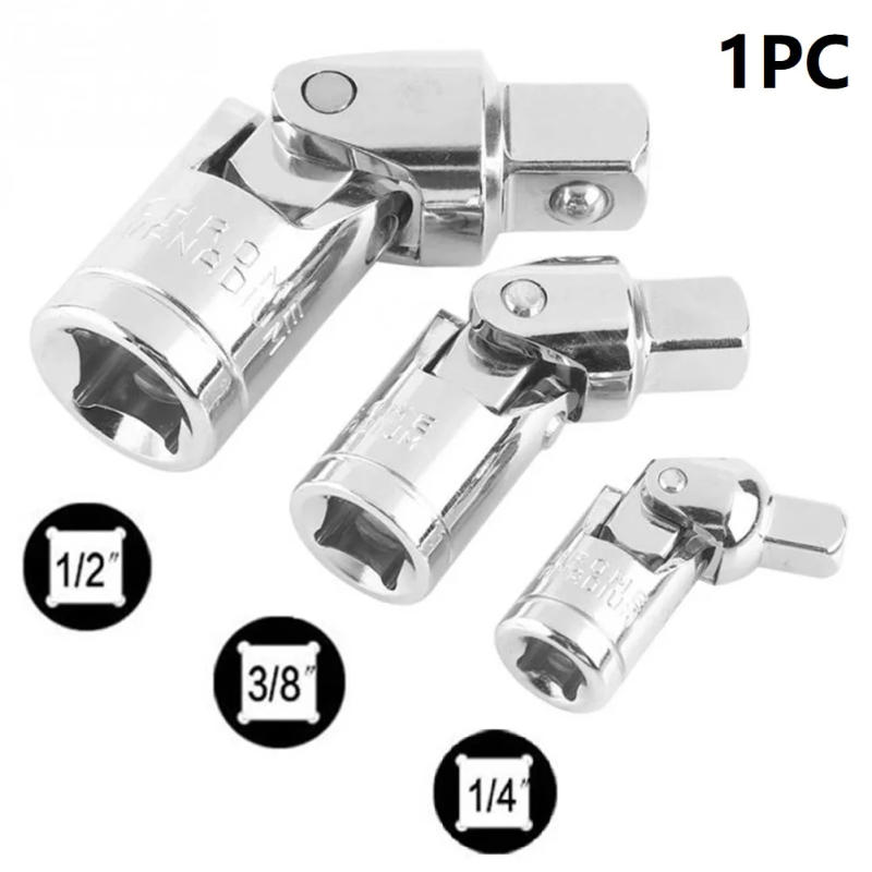 Description Picture 6 of item1/4in 3/8in 1/2in -Universal Joint Socket Swivel Drive Adapter Reducer For Ratchet Extension Bar Repair Cars Wrench Sockets