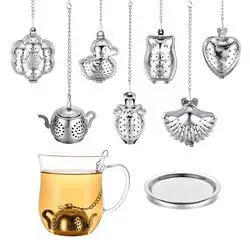 Description Picture 3 of itemCreative Stainless Steel  Tea Infuser Teapot Tray Spice Tea Strainer Herbal Filter Teaware Accessories Kitchen Tools