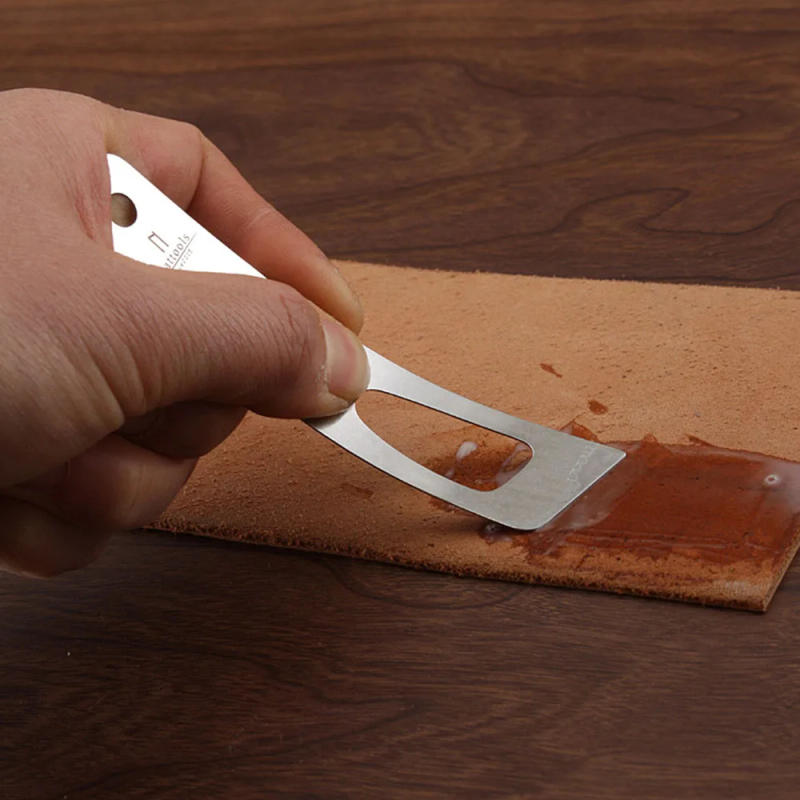 Description Picture 2 of itemNattools Stainless Steel Gluing Sheet DIY Handmade Leather Gluing Auxiliary Tools Gumming Glue Gluing Carving Stitching Tools