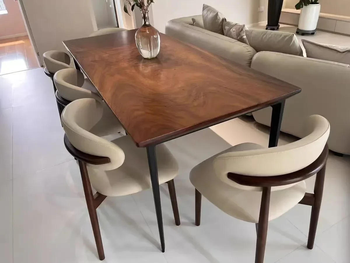 Description Picture 4 of itemModern Simple Nordic Dining Chair Home Backrest Light Luxury PU Leather Dining Chairs Restaurant Chair Living Room Furniture