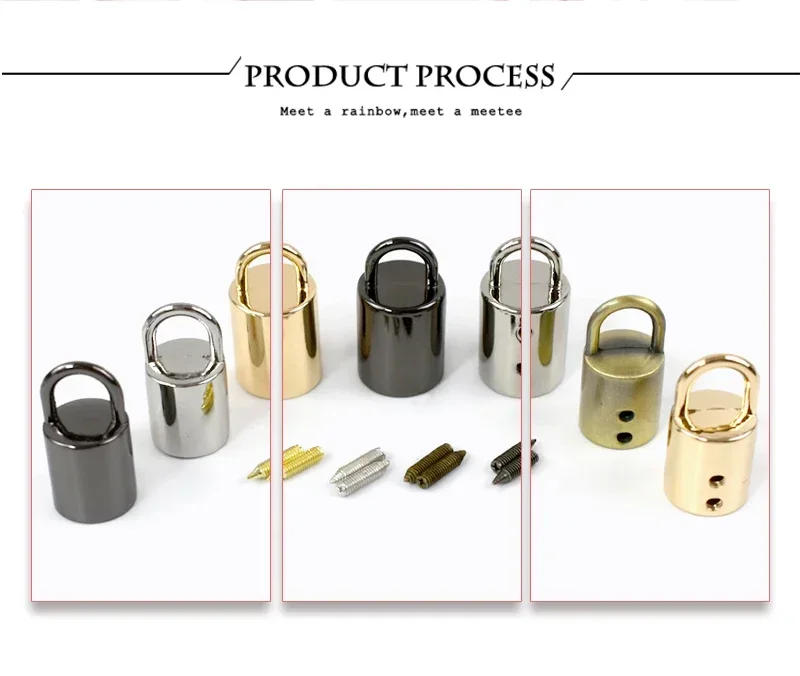 Description Picture 6 of item5-30Pcs 11mm/14mm Metal Cord Lock Buckles for Bag Handbag Strap Tassel Clasp Hook Hanger Rope Cord Stopper DIY Accessories