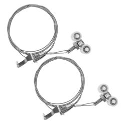 2 Sets Pulley Type Picture Hanging Device Wire Ropes Metal Wires Clothes Rack Hangers Kit with for Frames Stainless Steel