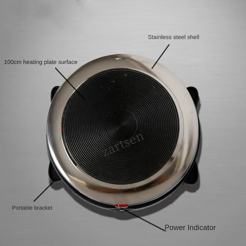 Description Picture 4 of item500W 220V Mini Electric Heater Stove Hot Cooker Plate Milk Water Coffee Heating Furnace Multifunctional Kitchen Appliance