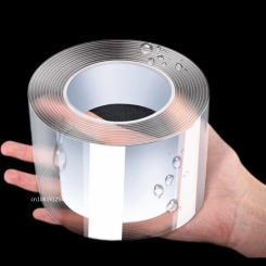 Nano Tape Super Strong Double-Sided Adhesive Tape Transparent Reusable Waterproof Tapes Heat Resistance Bathroom Home Decoration