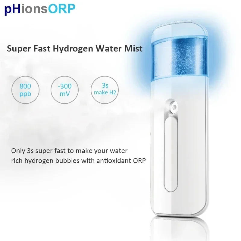 Description Picture 4 of item800ppb Portable Hydrogen Rich Water Mister Super Anti-oxidant ORP Face Sprayer Nano Dissolved Molecular Hydrogen H2 Mister