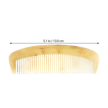 Hair Comb Natural Ox Horn Comb Detangling Hair Comb For Hair& Beard Anti Static Pocket Comb ( Random Color)