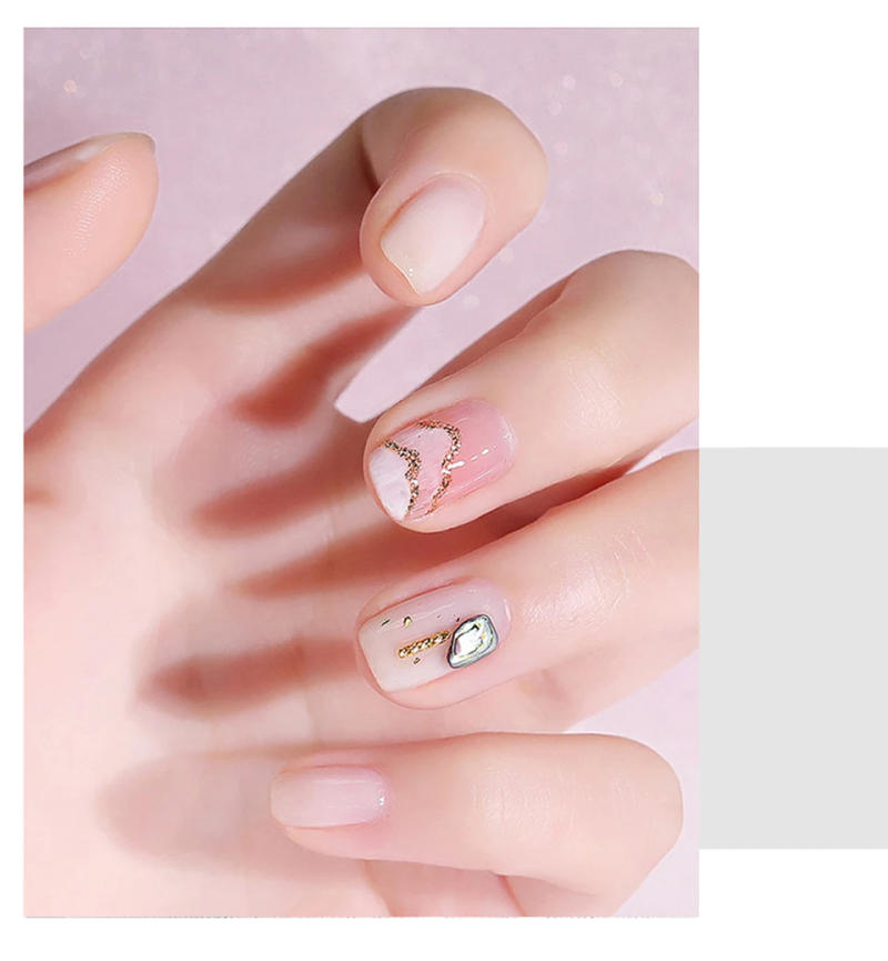 Description Picture 3 of itemUNO JYJ Nude Rubber Base Gel Polish Semi-permanent Nail Polish UV Varnish Manicure Natural Nail Base Coat 7 Colors Basis Gellac