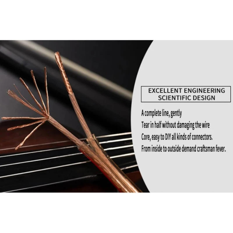 Description Picture 4 of itemDIY Loud Speaker Cable Hi-Fi Audio Line Cable Oxygen Free Copper Speaker Wire for Amplifier Home theater KTV DJ System