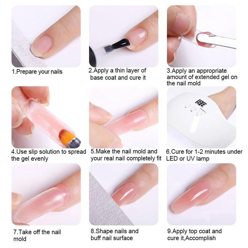 Description Picture 6 of item15ml/30ml Poly Nail Gel ,Pure Color Acrylic Extension Gel ,Quick Crystal Builder Nail Gel for Art Design ,Extend Nail Fingertips