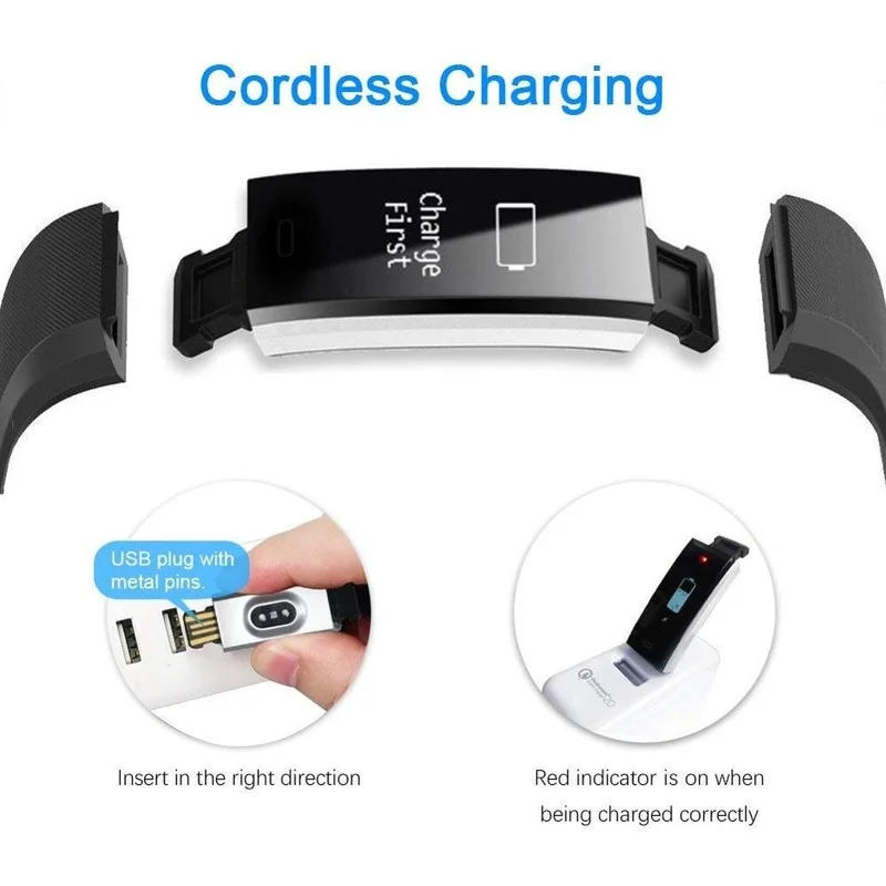 Description Picture 3 of itemSmart Bracelet Pedometer Step Counter Calorie Fitness Smart Watch  Walk Tracker Men Women Health Blood Pressure Wristband