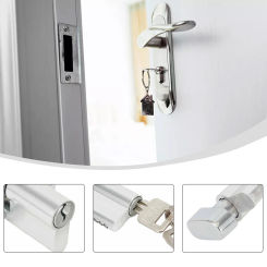 1 Set Thumb Turn Cylinder Aluminum Door Lock Anti Pick With 3 Keys Security Furniture Locks Keys Anti-Theft Hardware Locks Part