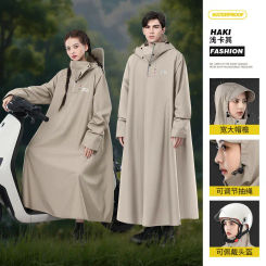 Motorcycle Raincoat Long Full Body Rainstorm Proof Poncho Women Men's Thick Cycling Rain Coat Hiking Camping Rainwear Rain Gear
