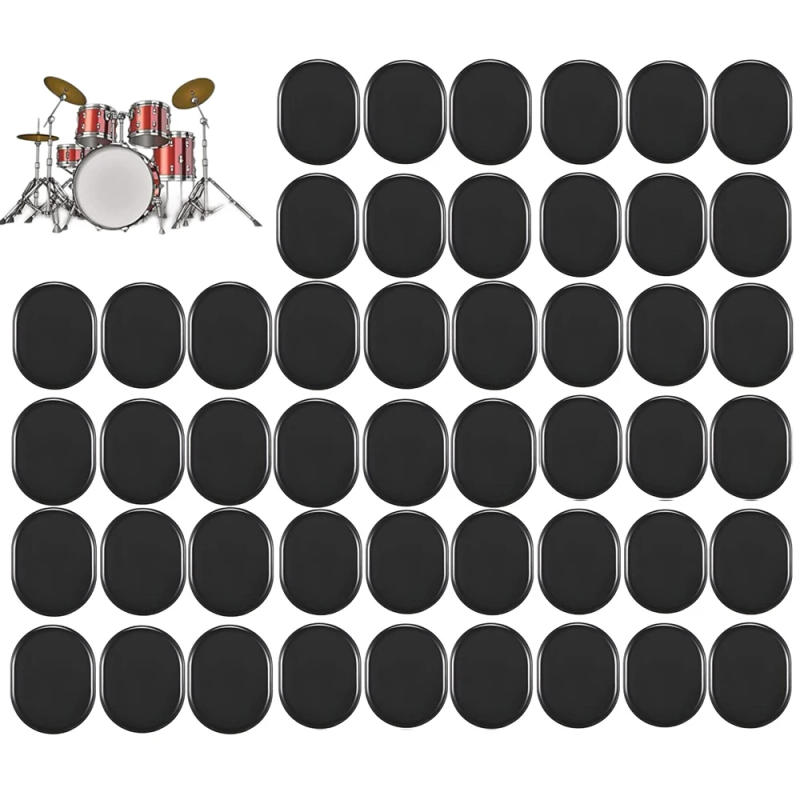 Description Picture 2 of item48 Pieces Drum Dampeners Drum Mute Pads Soft Silicone Drums Silencer for Drums Tone Control Percussion Instrument Accessories