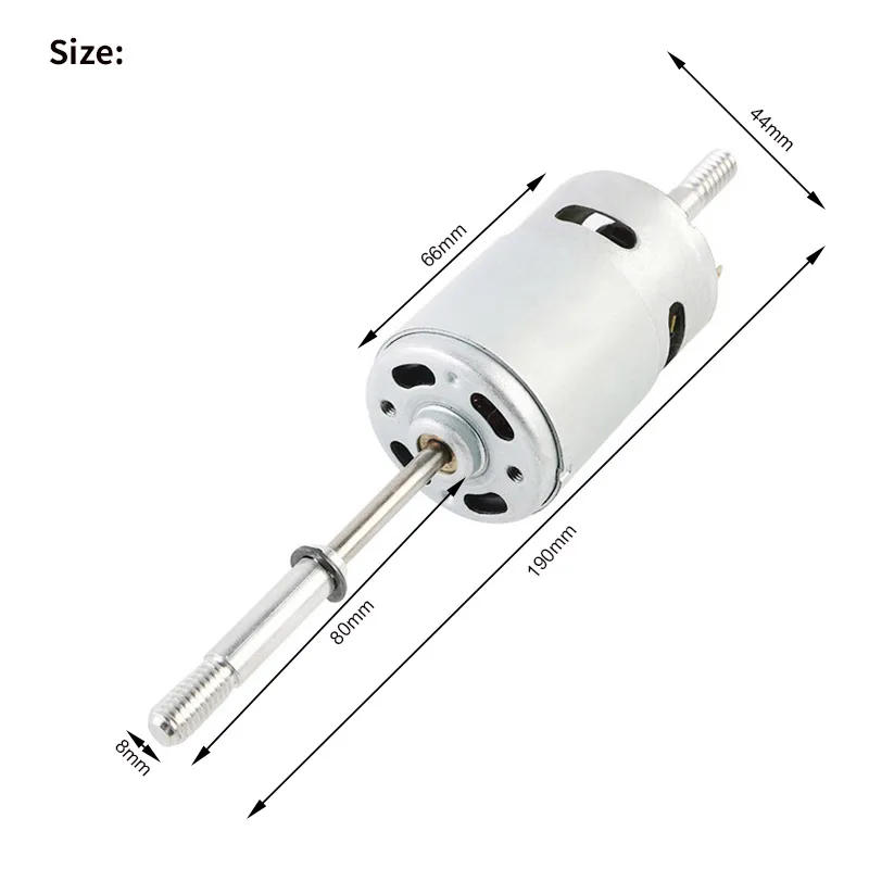 Description Picture 3 of item775 12VDC Fan Engine Solar Motor Micromotor 1300RPM 12-24V Brushed DC Motor Air Conditioning Fan