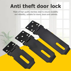 Stainless Steel Door Hasp Latch Lock Anti-Theft Safety Buckle Lock Plate
