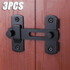 2/4/6pcsSliding Barn Door Latch Sliding Right Angle Door Latch Door Bolt Closet Window Door Latch Plug Baby Safety Latch
