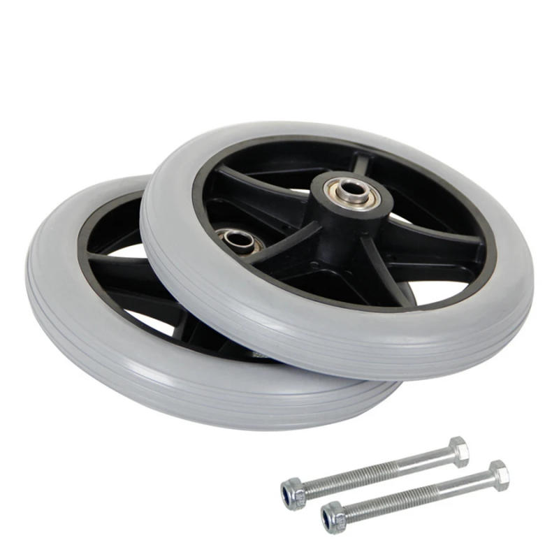 Description Picture 3 of item2PCS 6 Inch Wheelchair Casters Small Cart Rollers Chair Front Wheel Accessories Wheelchair Casters Replace Diameter 8MM