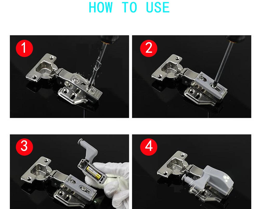 Description Picture 5 of itemLED 5/PCS Inner Hinge Lamp Under Cabinet Lights Universal Wardrobe Cupboard Sensor Lights for Bedroom Kitchen Closet Night Lamp