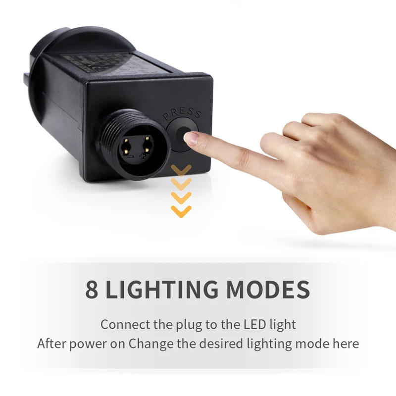 Description Picture 4 of item100M 800LEDs Copper Wire Fairy String Lights Wateproof 220V 110V EU US Plug Outdoor Christmas Party Holiday Wedding Decoration