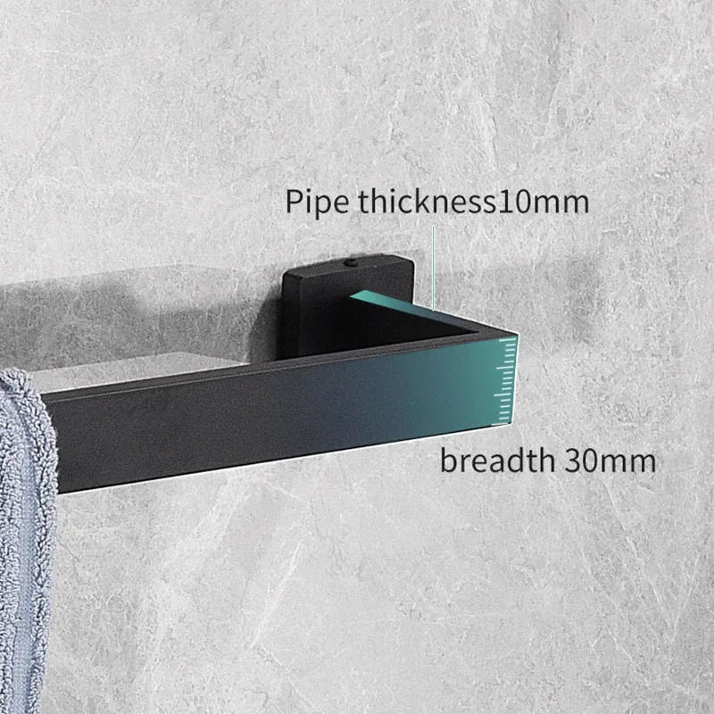 Description Picture 5 of itemBrushed Gold Hardware Set Bathroom Shelf Towel Bar Rack Robe Hook Toilet Paper Roll Holder Black Bathroom Accessories Sets