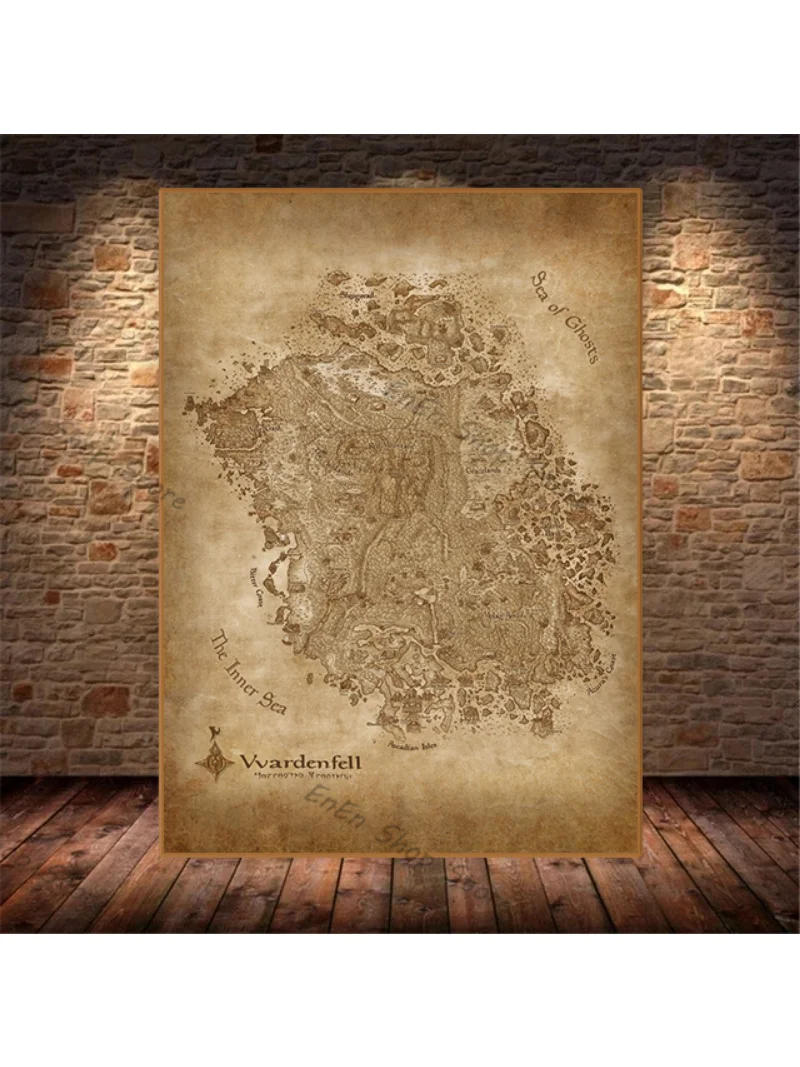 Description Picture 5 of itemSkyrim Map Art Film Abstract Modern Canvas Painting Posters Prints Wall Art Pictures for Living Room Bedroom Home Decor Cuadros