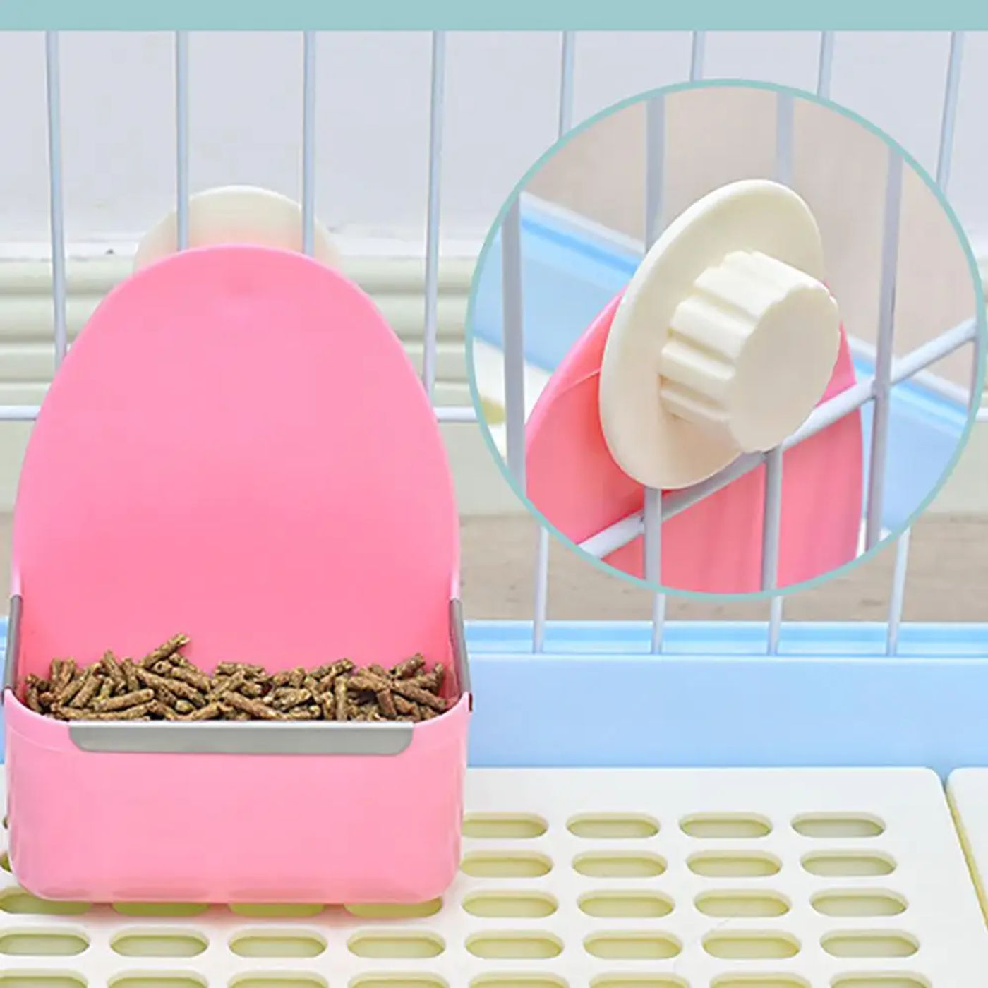 Description Picture 4 of itemPet Food Bowl Fixed Large-capacity Anti-drop Impact-resistant pet food dispenser Bowl For Rabbit Guinea Pig Pet Accessories