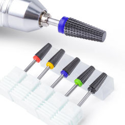 Dmoley Ceramic Carbide Tungsten Nail Drill Bits Small Cone Nail Drill Bits 3/32'' Cleaner Bit Nail Art Electric Drill Nail File