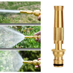 High Pressure Direct Spray Quick Connector Home Hose Adjustable Pressure Garden Sprinkler Spray Nozzle Water Gun Brass