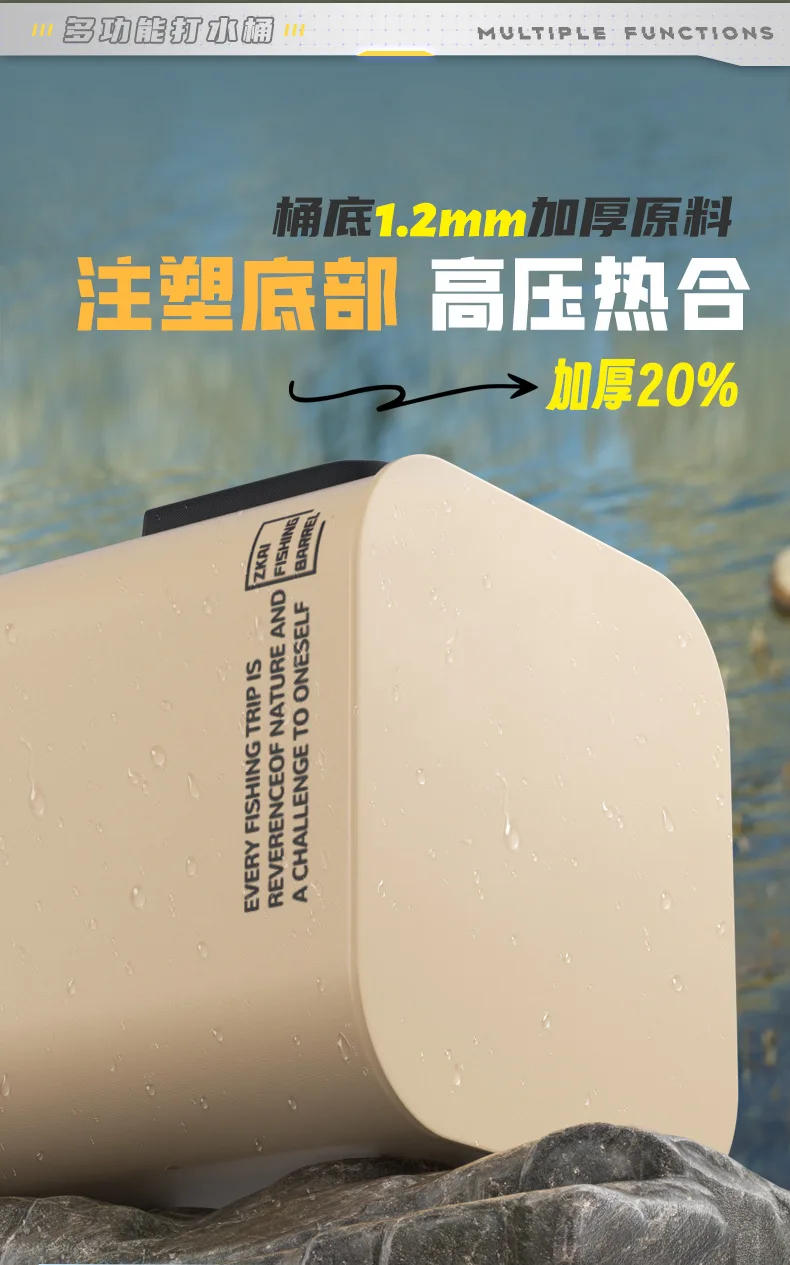 Description Picture 3 of itemOutdoor Fishing Bucket Foldable and Portable Net Live Fish EVA with Rope Water Bucket for Wild Fishing Household