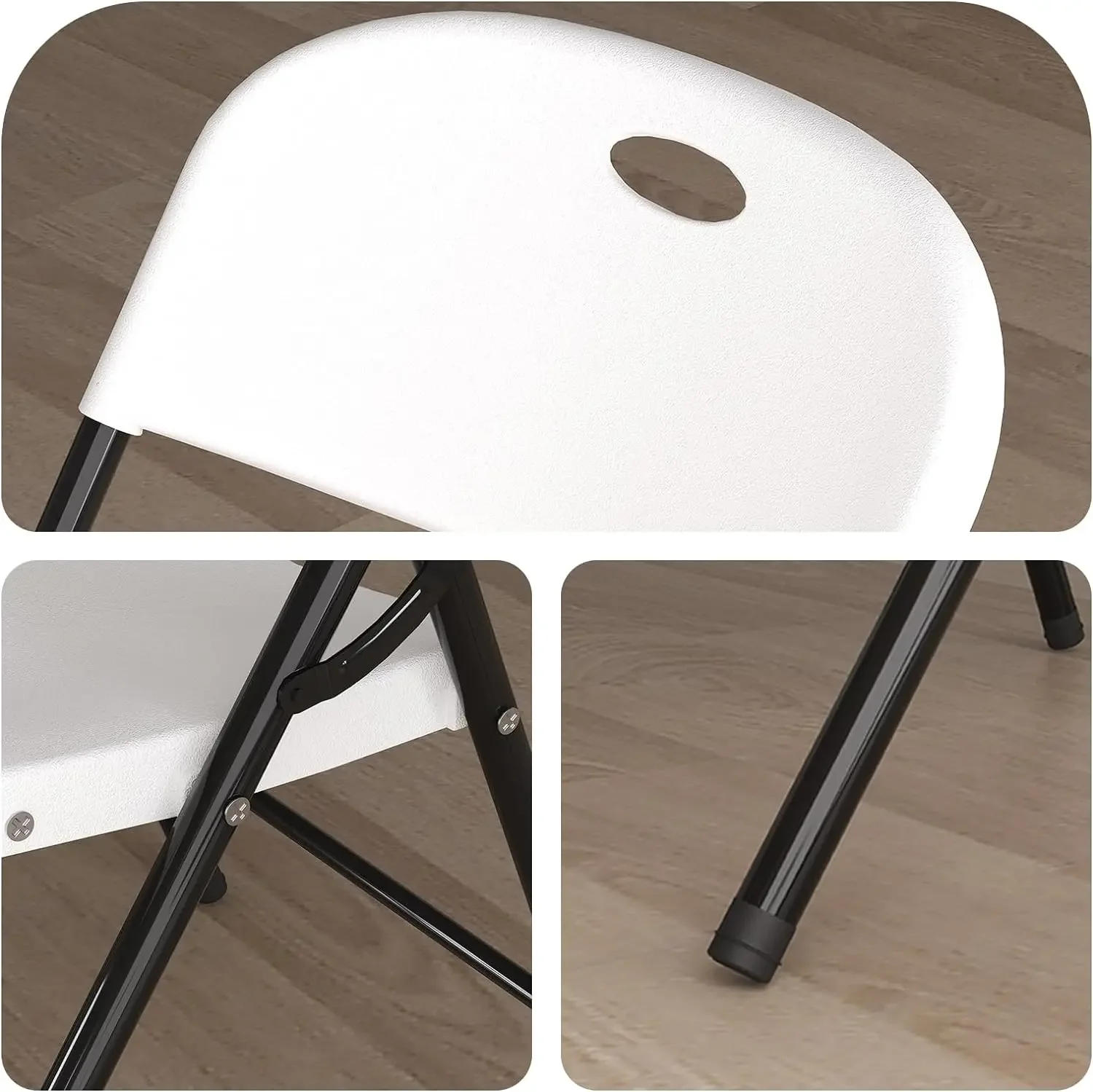 Description Picture 4 of itemLimit Heavy Duty Plastic Folding Chair with Reinforced Steel Frame for Indoor and Outdoor, Wedding, Party, Restaurant