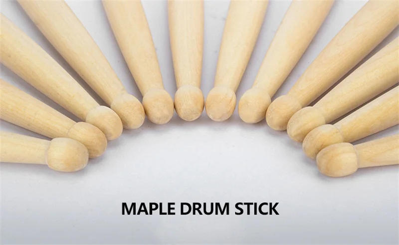 Description Picture 3 of item1 Pair Drum Sticks Maple Wood 5A 7A Colorful Non-Slip Handle Drumsticks Percussion Musical Instrument Accessories For Rock Bands