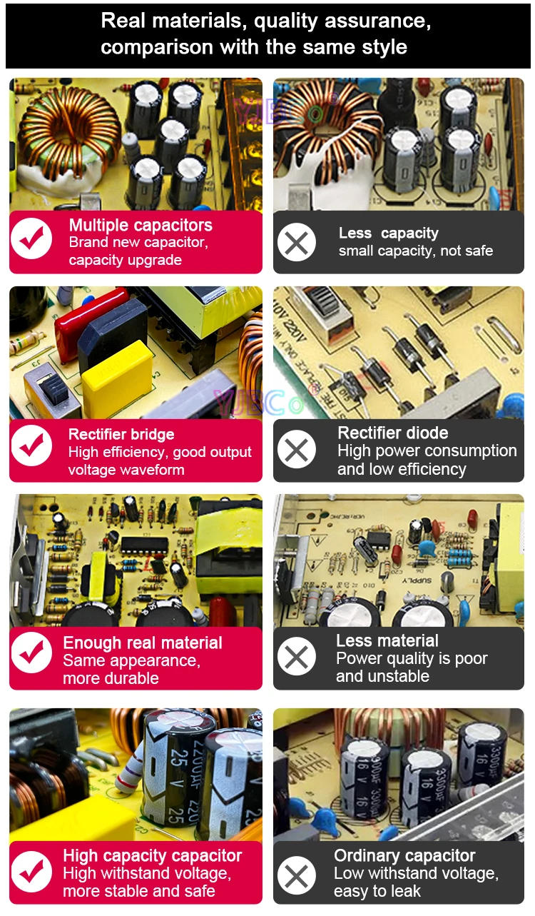 Description Picture 4 of item5V 12V 24V 48V 36V Aluminum Power Supply 3A 5A 10A 15A 20A 25A 30A 40A 50A 800W LED light Switch transformer drive AC 110V 220V