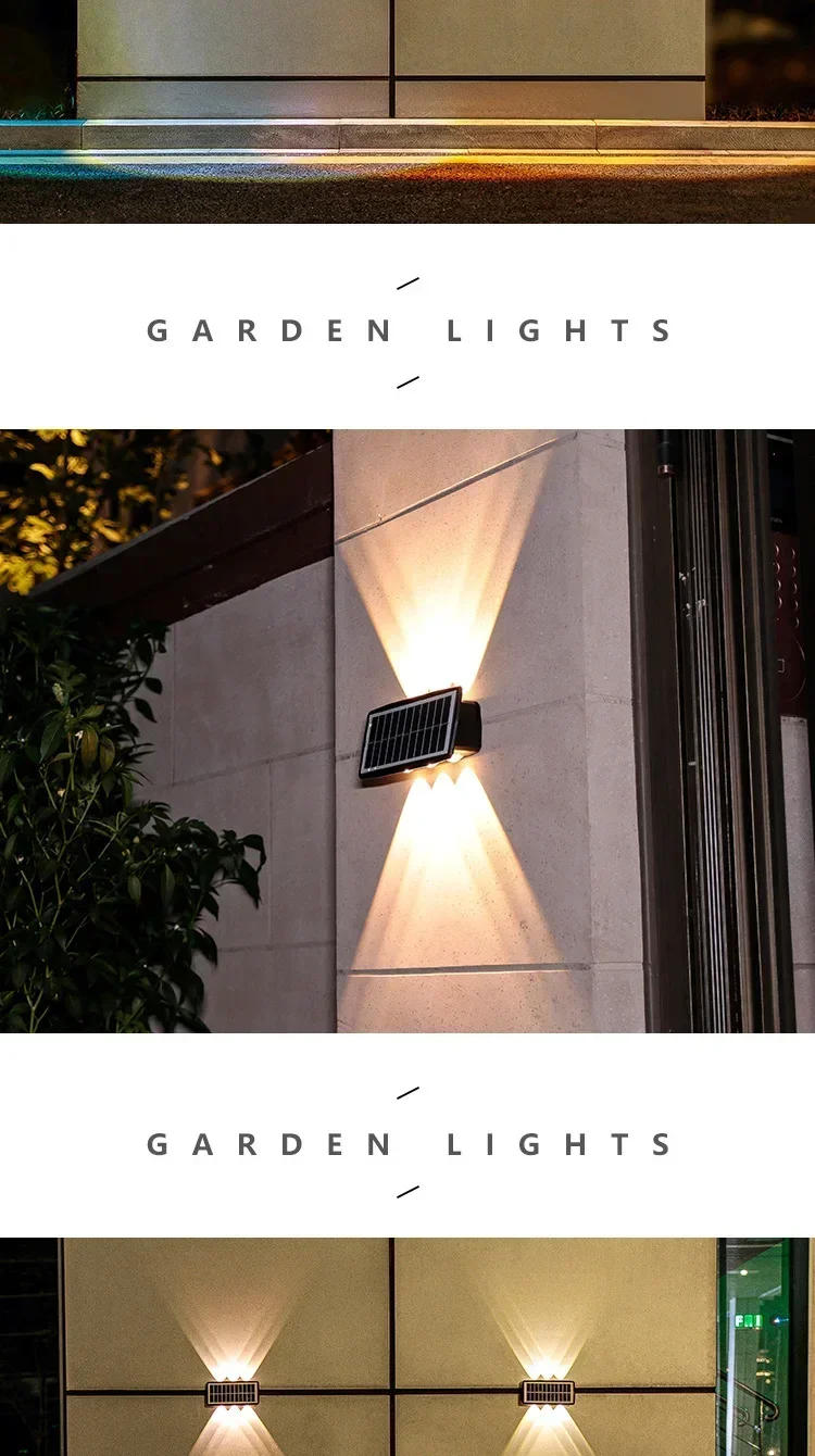 Description Picture 6 of itemWaterproof RGB White/Warm White Solar Light Outdoor Solar Wall Light Auto Switch Solar Garden Step Staircase Decoration Light