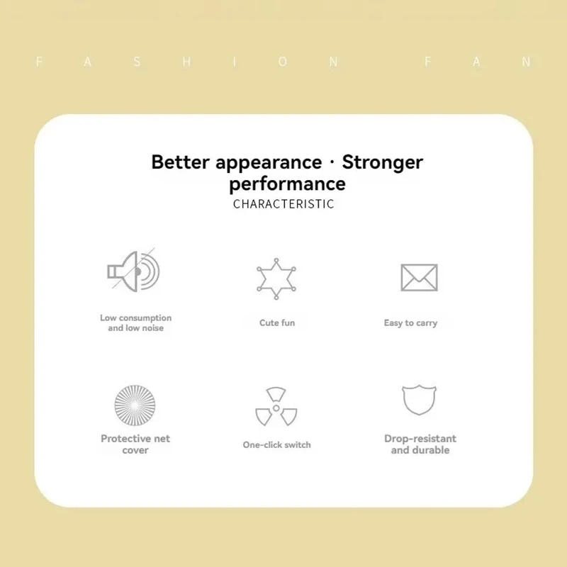 Description Picture 5 of itemHandheld Charging Fan Cartoon Cute Small Student Charging Small Fan Portable Outdoor USB Fan Mini Pocket 2024 New