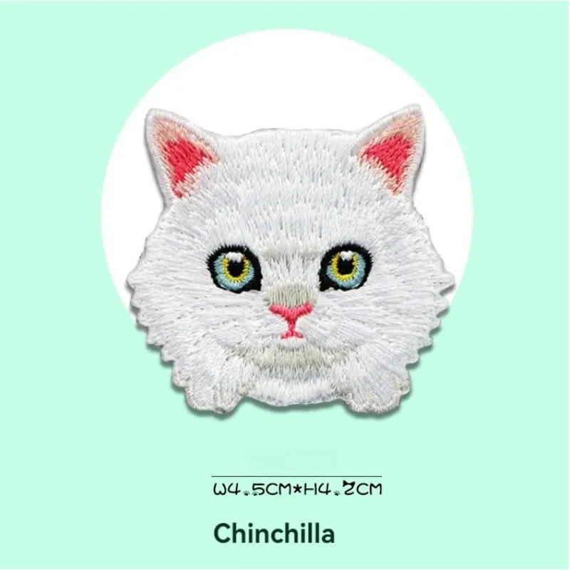 Description Picture 6 of item1PCS Cute Cat Embroidered Patches On Clothes/Jeans Sewing Pocket Cat Applique/Patch Iron On Patches For Clothing Stickers Access