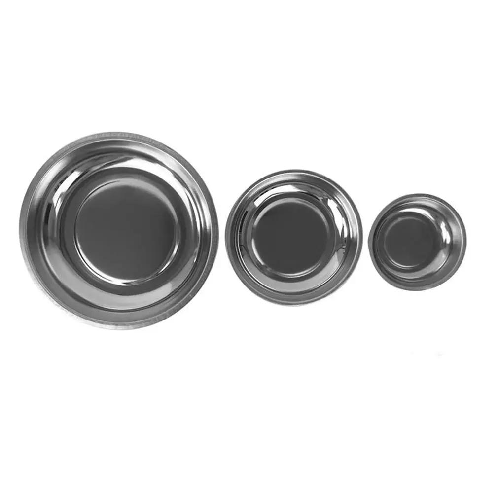 Description Picture 4 of itemTray Parts Bowl Tool Arrival Circle Stainless Steel Magnetic Tray Nuts Bolts Screws Part Tray Magnetic Parts Plate Silver Sale