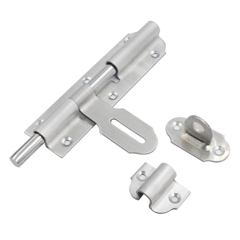 Description Picture 6 of item1Set Silver Stainless Steel Door Latch Solid Sliding Bolts Latch Hasp Home Hardware Gate Safety Toilet Door Lock