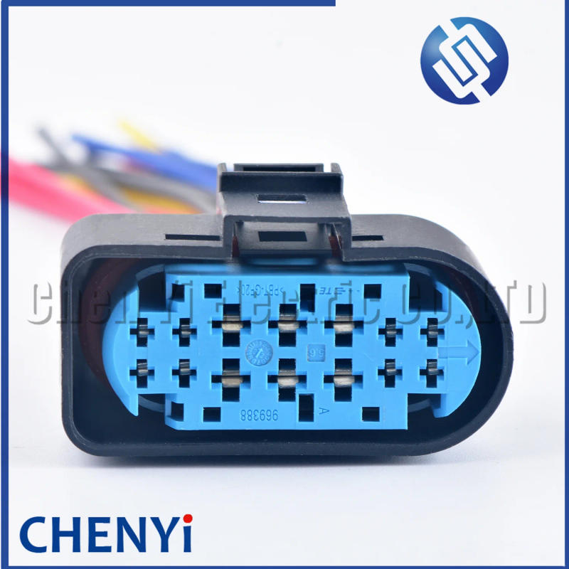 Description Picture 6 of item14 Pin/Way Car Headlight Connector Lamp Plug With Wire Harness Cable 1719104 1719105 1719105-2 For Ford Focus Mk3 max left H7