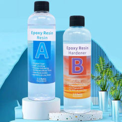 Epoxy Resin Clear Kit 8oz  8oz Crystal Clear Cast Resin Set Yellowing Resistant Starters Diy Accessory For Making Decors