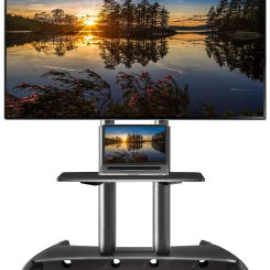 NB North Bayou Mobile TV Cart TV Stand with Wheels for 55" - 85" Inch LCD LED OLED Plasma Flat Panel Screens up to 200lbs