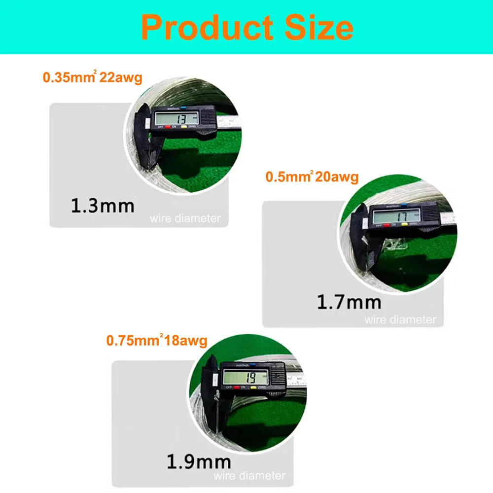 Description Picture 6 of item2Pin 22AWG 20AWG 18AWG LED Neon Light Welding Silver Wire Middle Connector DIY Electrical Wire For 12V Neon Lamp Soldering