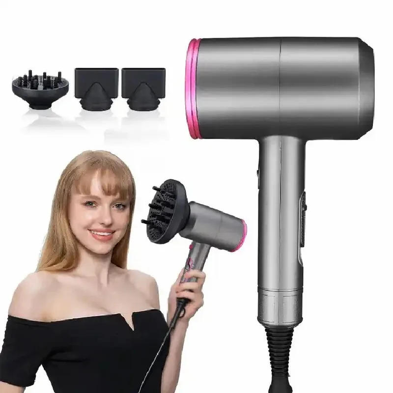 Description Picture 3 of itemProfessional Hair Dryer Strong Wind Hot Air Cold Air Ion Salon HairDryer 2000w Brush Negative Ion Blow Dryer with Diffuser