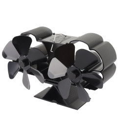 Fireplace Fan Quiet Operating 180-220CFM 1400rpm Aluminum Alloy 6 Blade Heat Powered Wood Stove Fan Wood Stove Fan Fireplace Fan