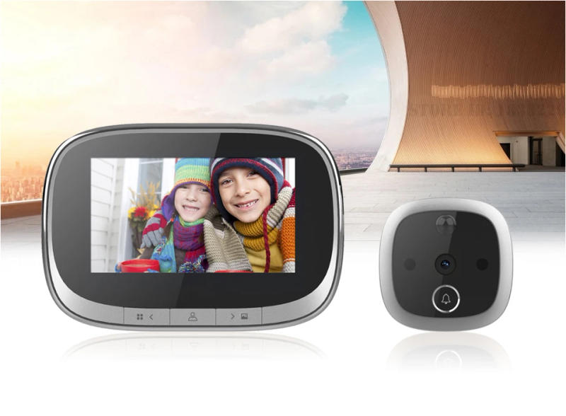 Description Picture 3 of itemKAK 4.3 Inch LCD Screen Digital Door Viewer IR Night Vision Doorbell Camera Peephole Photo Video Record Motion Detection