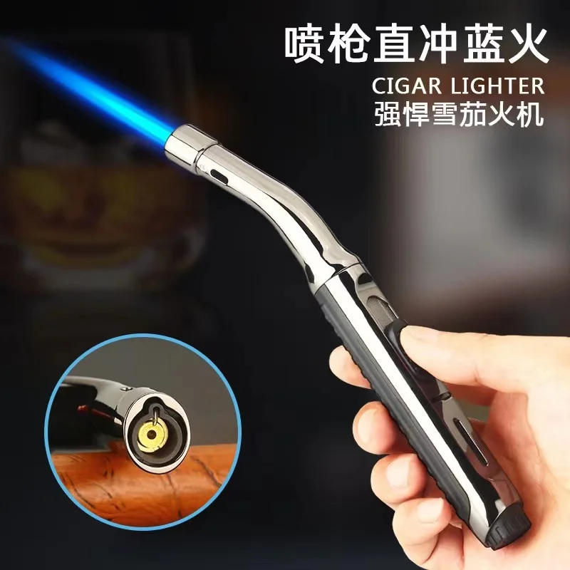 Description Picture 3 of itemMetal Windproof Red Jet Flame Gas Torch Lighter Outdoor Camping BBQ Baking Kitchen Ignition Cigar Lighter Men's Gift Planet