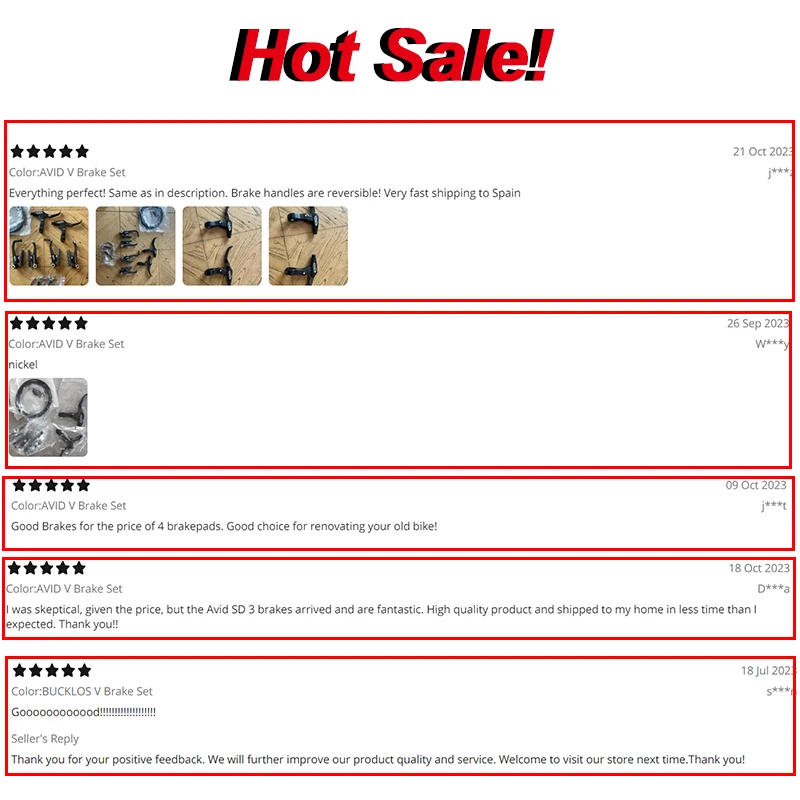 Description Picture 2 of itemAVID Bicycle V Brake Set MTB Mountain Bike V-Brake Caliper Liner Pull Road Bike Brake Kit for Sram Shimano Cycling Accessories